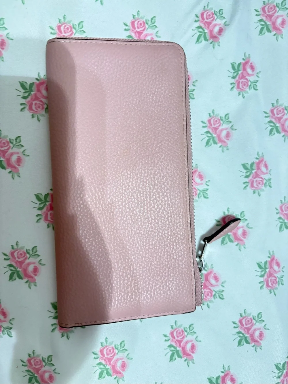 Coach Signature Canvas Satchel with Pink Leather Trim and Matching Wallet